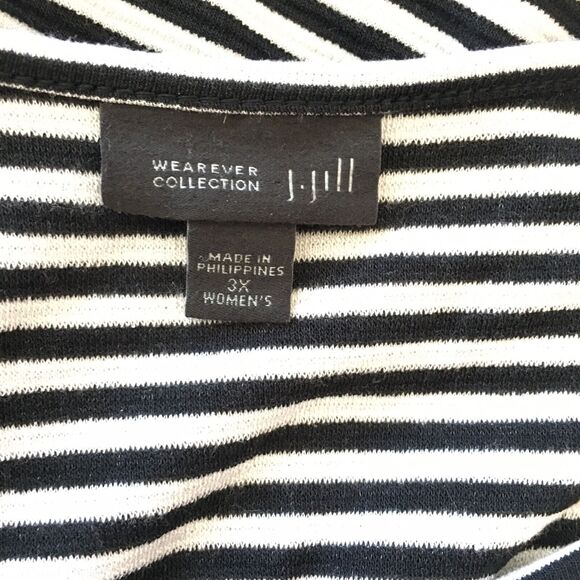 J. Jill Wearever Women's Tunic Sweater Knit Top Plus 3X Striped Stretch Dress - Picture 3 of 10